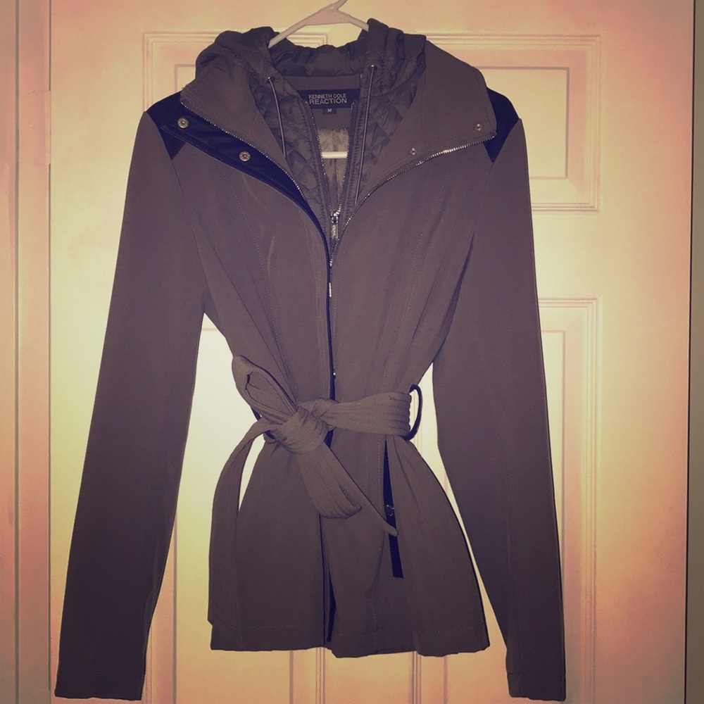 Black and gray coat